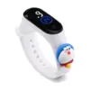 Montre enfant LED motif dessin animé – Bracelet amusant et praticable - Blanc