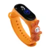 Montre enfant LED motif dessin animé - orange