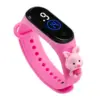 Montre enfant LED motif dessin animé - rose