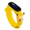 Montre enfant LED motif dessin animé – Bracelet amusant et praticable - Jaune