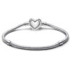 Bracelet charms type Pandora – Bijou personnalisable élégant pour femme - Double Coeur
