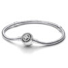 Bracelet charms type Pandora – Bijou personnalisable élégant pour femme - Rond Diamants